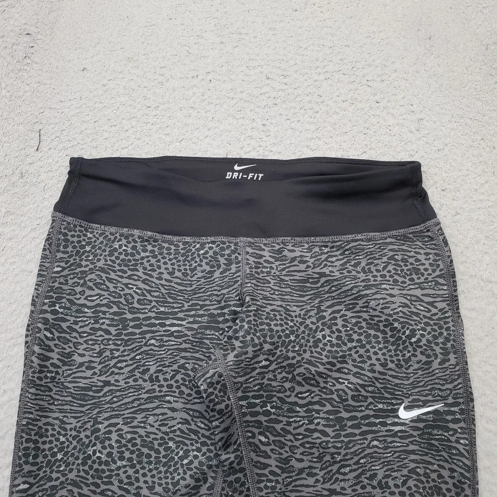 Nike Dri-Fit Leggings Womens Medium Multi Leopard Print Moisture-Wicking Stretch